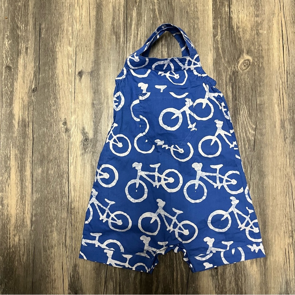 Global Mamas Hand Made Bicycle Print Baby Romper Sz 18M